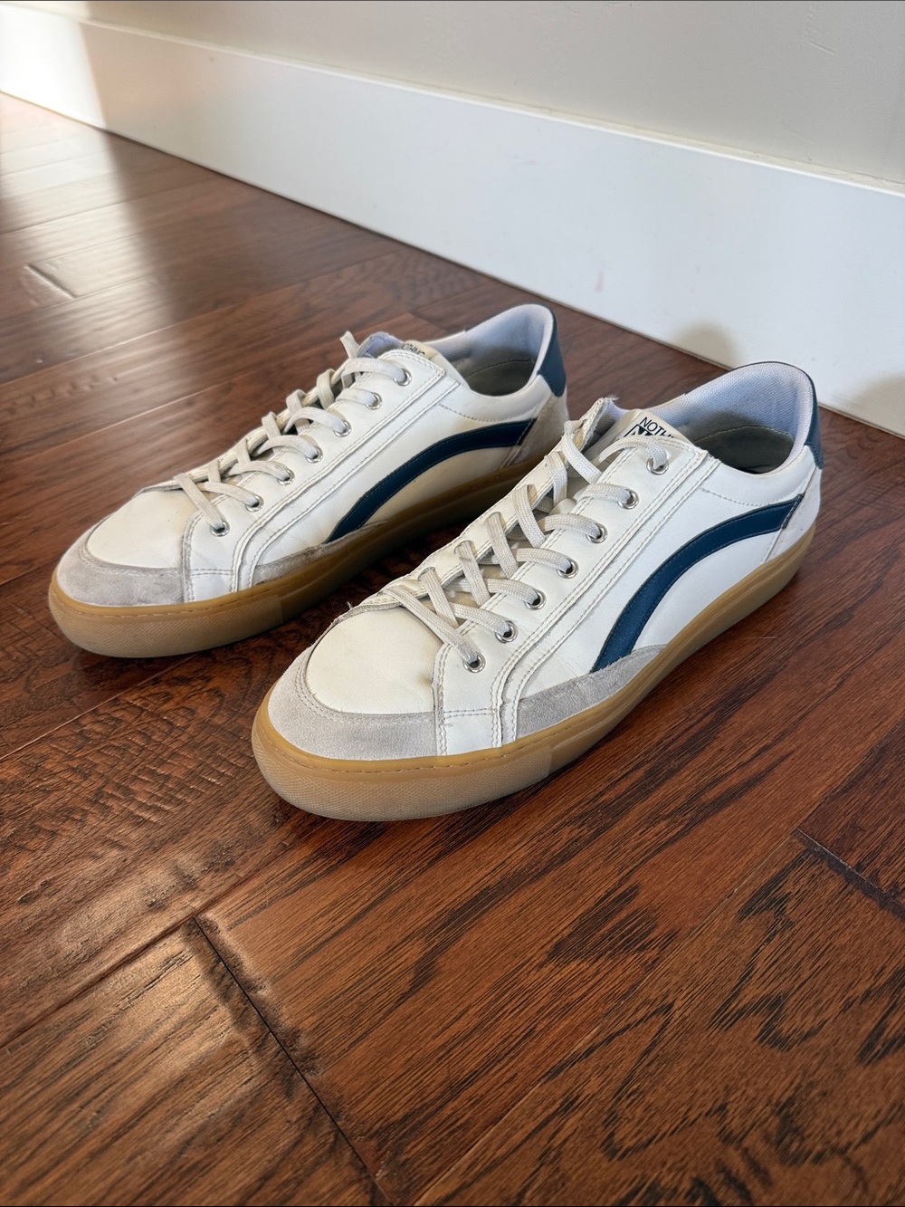 Men’s Nothing New Blue Leather Sneakers Size 12.5M